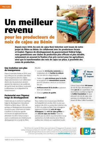 Catalogue Colruyt - Un meilleur revenu pour les producteurs de noix de cajou au Bénin