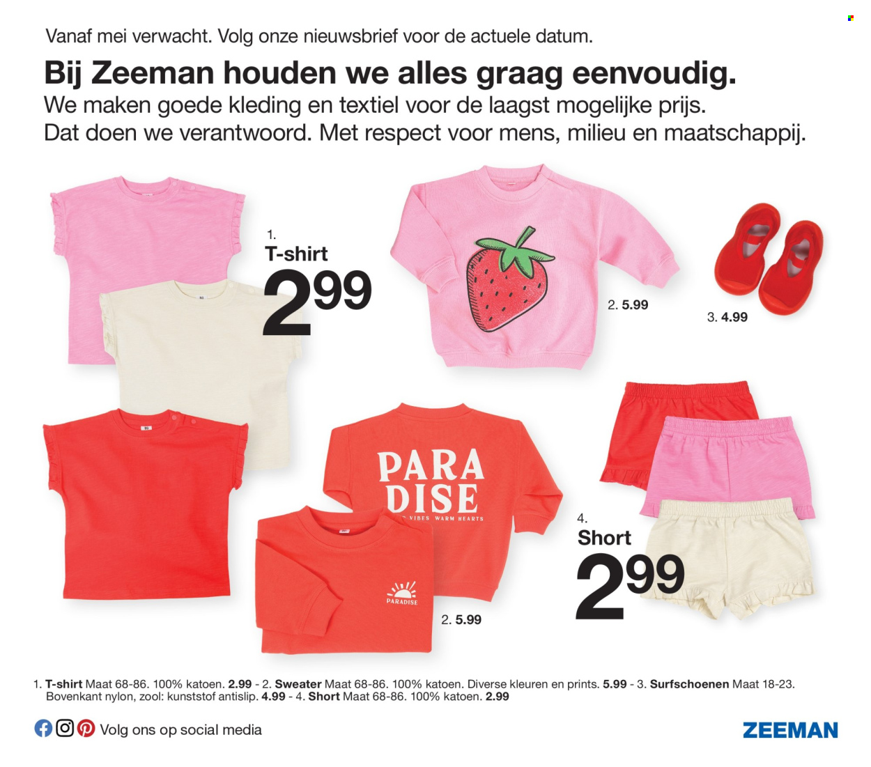 thumbnail - Catalogue Zeeman - 01/02/2024 - 31/07/2024 - Produits soldés - shorts, t-shirt, pull. Page 25.