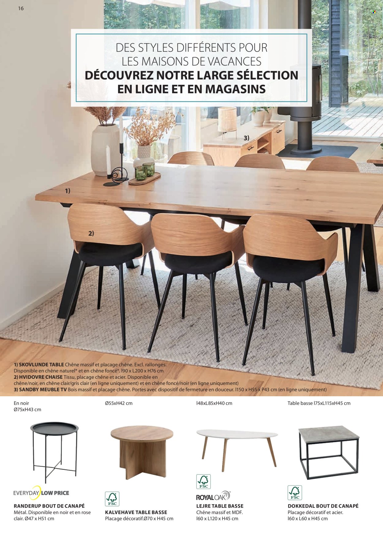 thumbnail - Catalogue JYSK - Produits soldés - table, chaise, meuble tv, bout de canapé, table basse. Page 17.