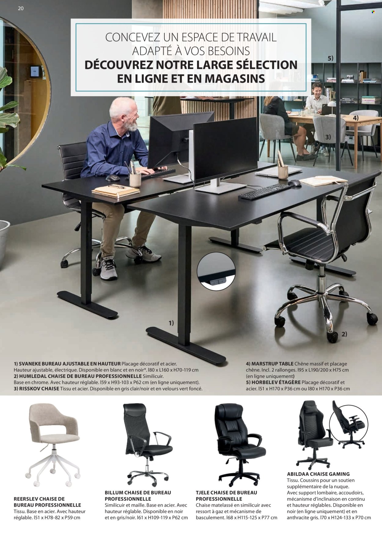 thumbnail - Catalogue JYSK - Produits soldés - étagère, table, chaise, bureau, chaise de bureau, siège gaming. Page 21.