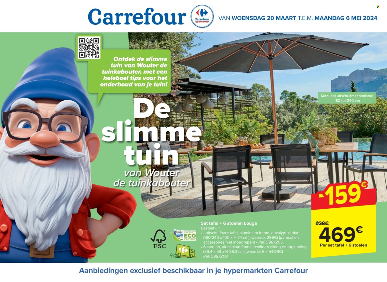 thumbnail - Catalogue Carrefour hypermarkt - 20/03/2024 - 06/05/2024 - Produits soldés - parasol. Page 1.