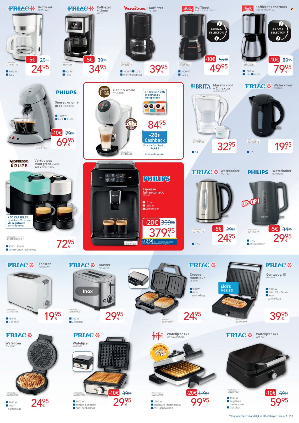 thumbnail - Catalogue Eldi - 01/04/2024 - 30/04/2024 - Produits soldés - Senseo, toaster. Page 13.