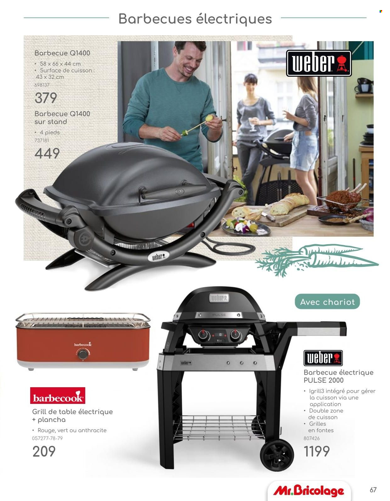 thumbnail - Catalogue Mr. Bricolage - Produits soldés - plancha, barbecue, grill, grill de table. Page 67.