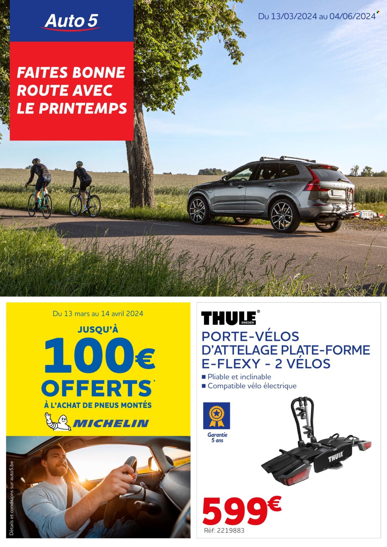 thumbnail - Catalogue Auto5 - 13/03/2024 - 04/06/2024 - Produits soldés - vélo électrique. Page 1.
