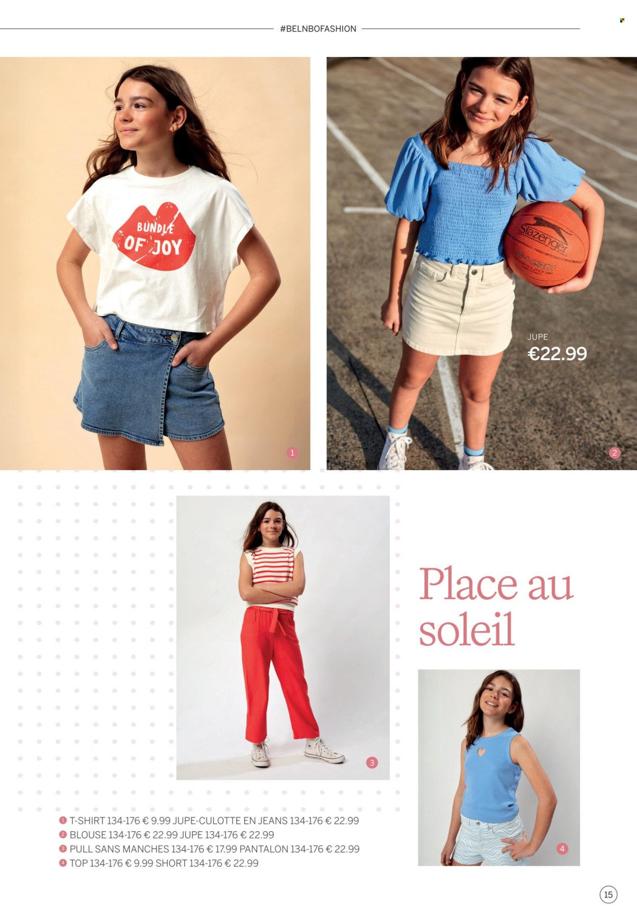 thumbnail - Catalogue Bel&Bo - Produits soldés - Slazenger, shorts, pantalon, jeans, jupe, chemisier, t-shirt, pull, culotte. Page 15.