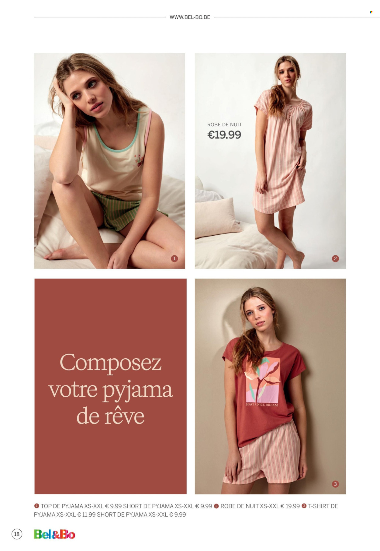 thumbnail - Catalogue Bel&Bo - Produits soldés - shorts, t-shirt, pyjama. Page 18.
