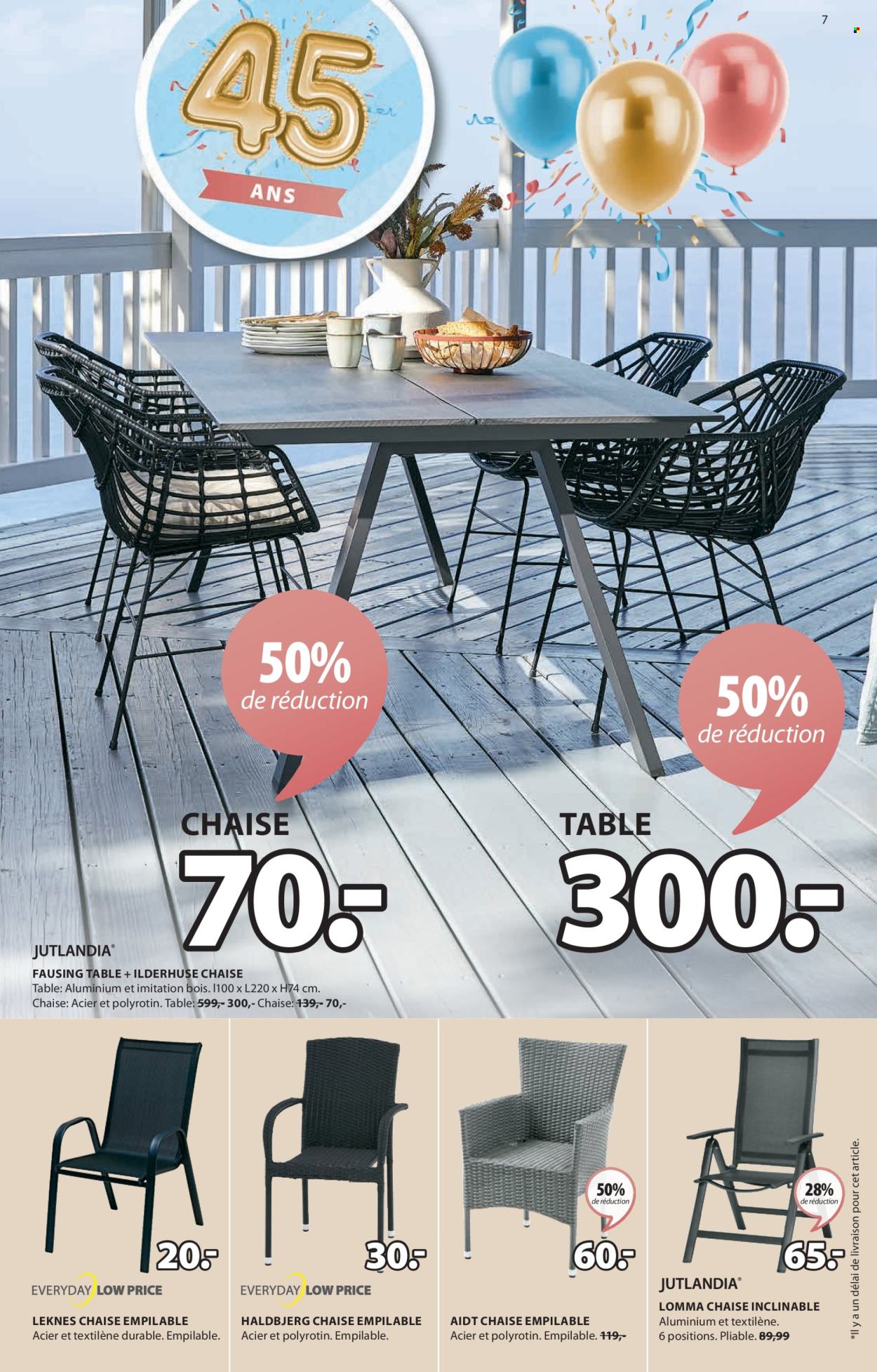 thumbnail - Catalogue JYSK - 15/04/2024 - 19/05/2024 - Produits soldés - table, chaise, chaise empilable, chaise inclinable. Page 8.