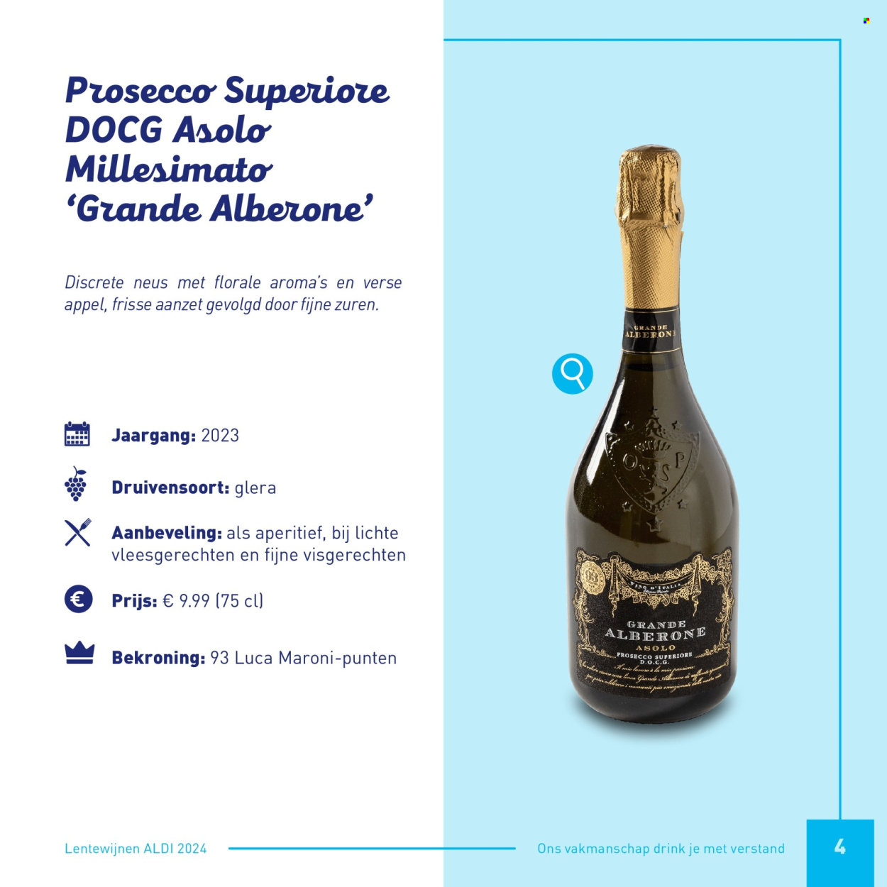thumbnail - Catalogue ALDI - Produits soldés - alcool, Prosecco. Page 4.