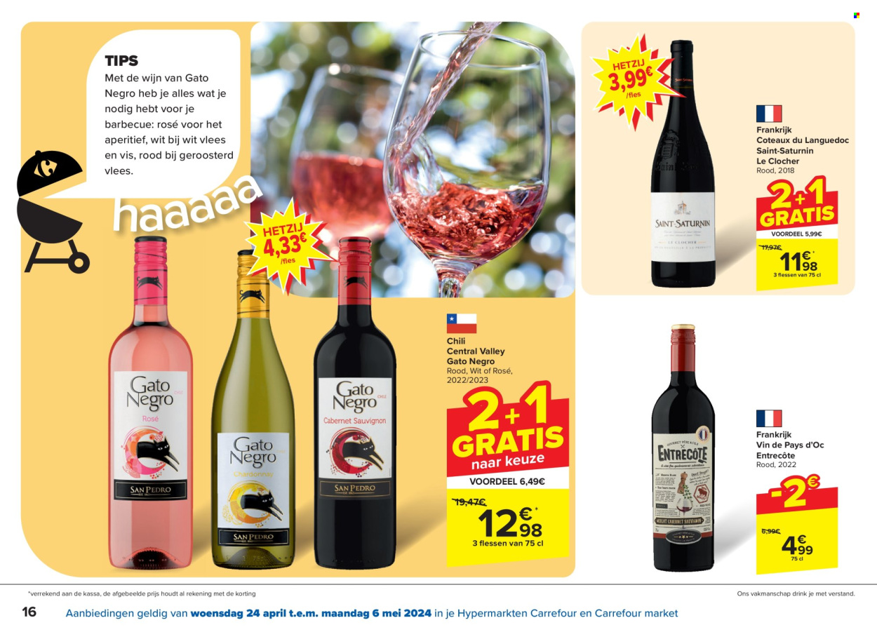 thumbnail - Catalogue Carrefour - 24/04/2024 - 06/05/2024 - Produits soldés - vin, alcool, barbecue. Page 16.