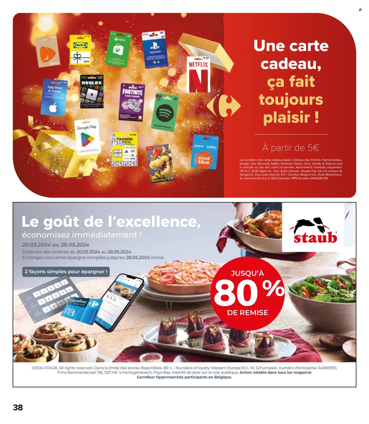 thumbnail - Catalogue Carrefour hypermarkt - 24/04/2024 - 06/05/2024 - Produits soldés - cadeaux, Apple, Sony. Page 38.