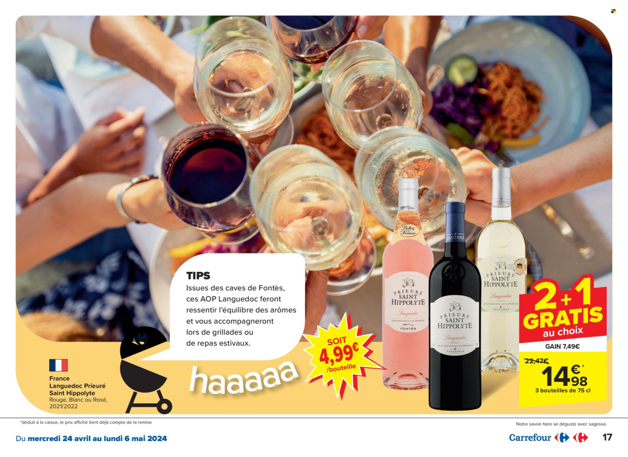 thumbnail - Catalogue Carrefour - 24/04/2024 - 06/05/2024 - Produits soldés - vin, alcool. Page 17.