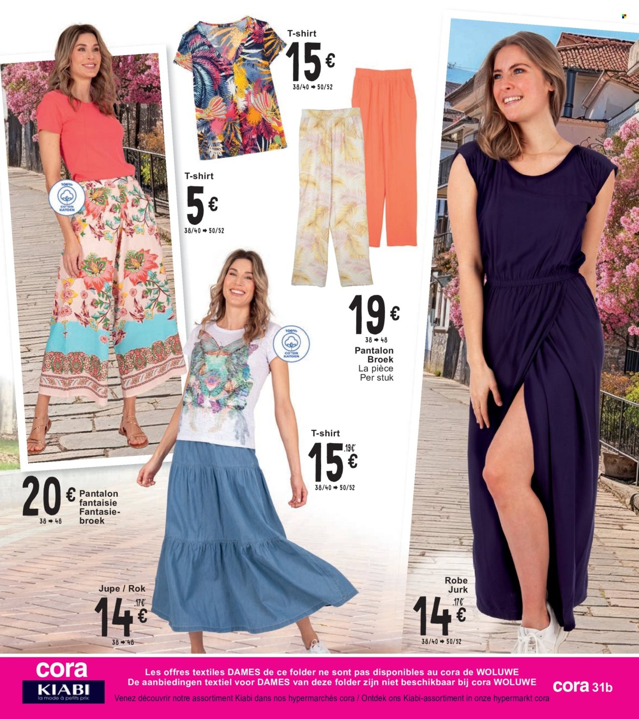 thumbnail - Catalogue Cora - 23/04/2024 - 06/05/2024 - Produits soldés - pantalon, jupe, robe, t-shirt. Page 31.