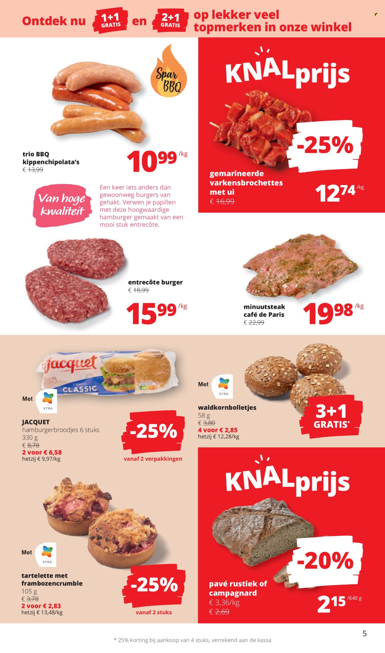 thumbnail - Catalogue SPAR - 25/04/2024 - 08/05/2024 - Produits soldés - entrecôte, hamburger, campagnard. Page 5.