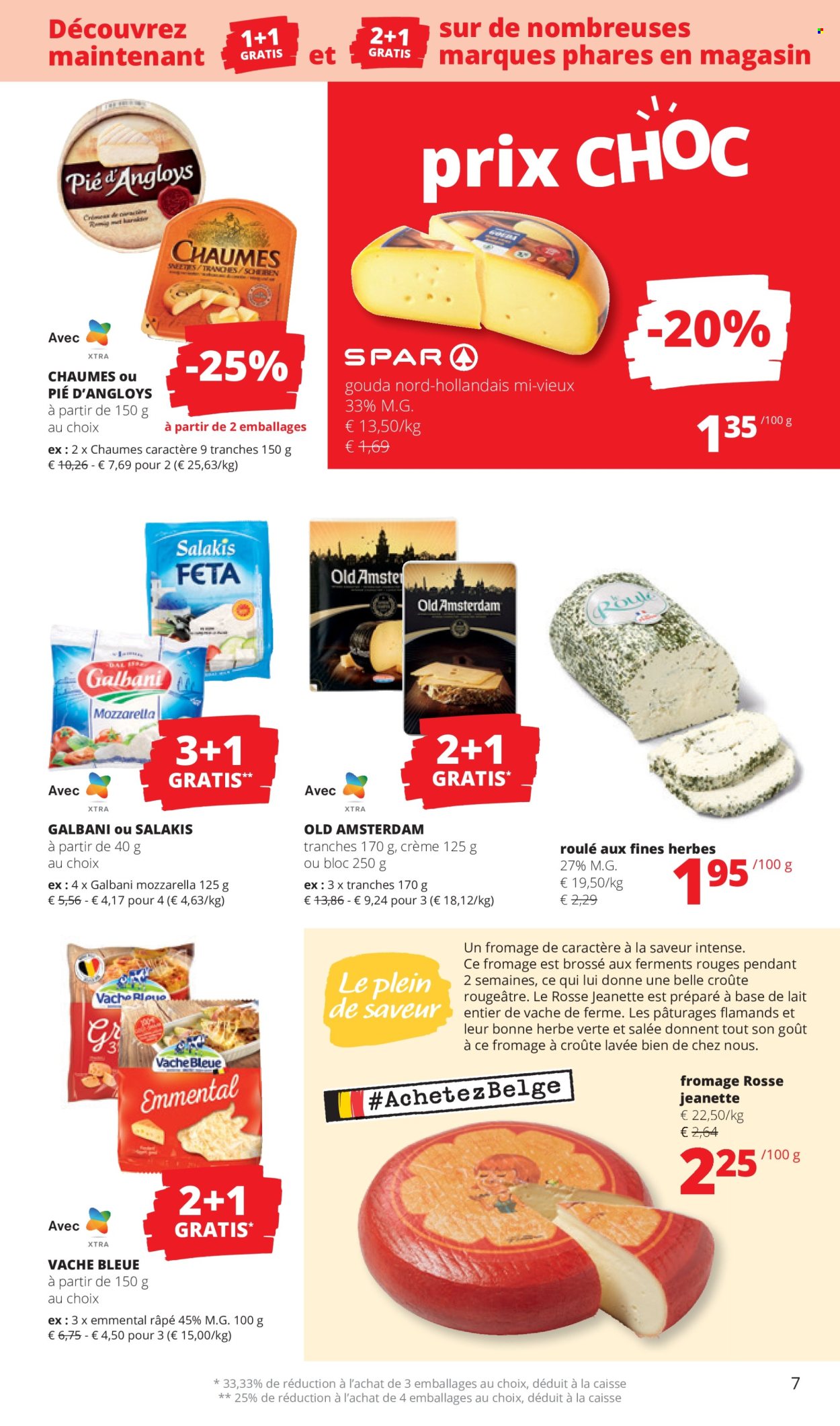 thumbnail - Catalogue SPAR - 25/04/2024 - 08/05/2024 - Produits soldés - emmental, fromage, mozzarella, fromage râpé, Salakis. Page 7.