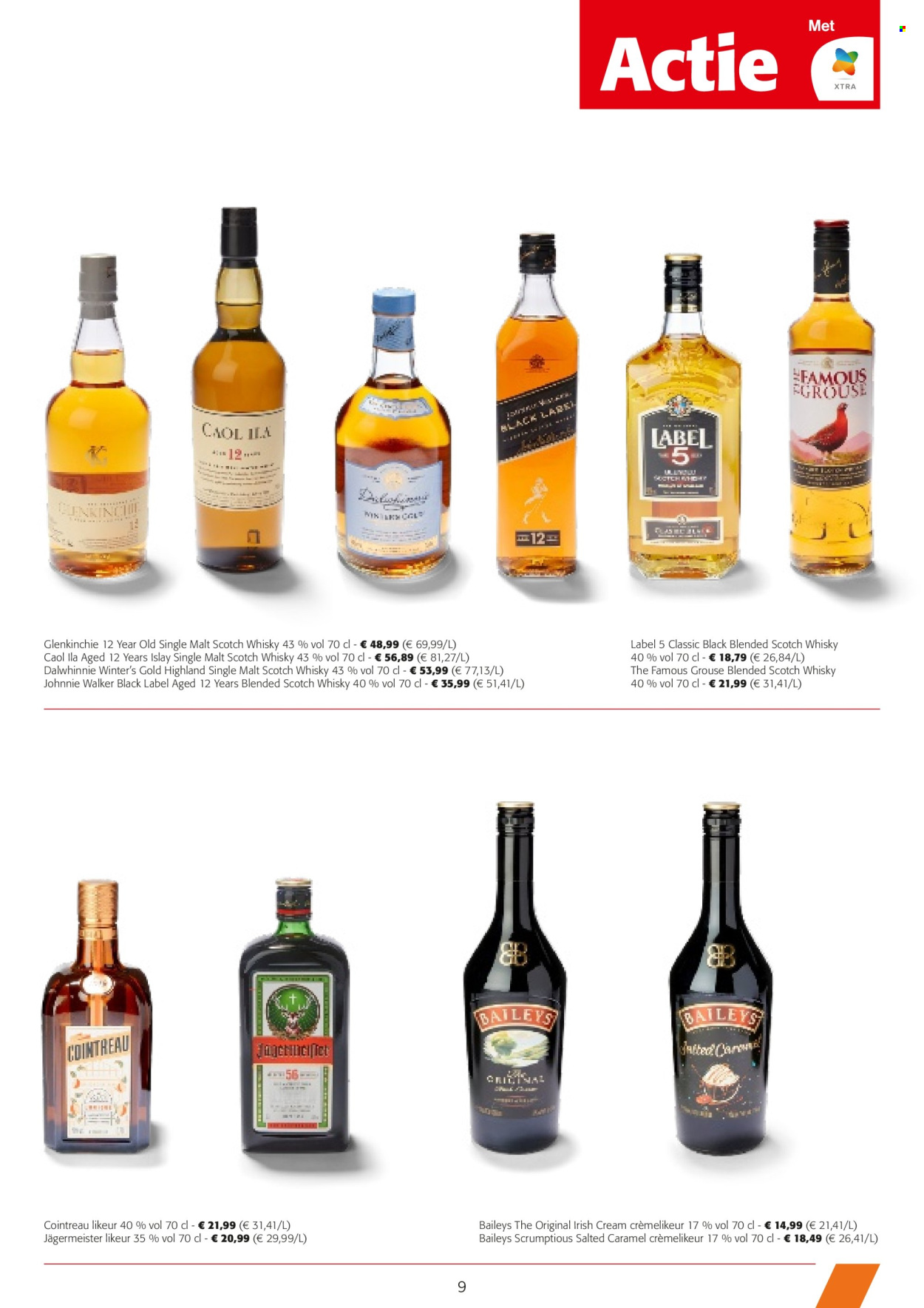 thumbnail - Catalogue Colruyt - 24/04/2024 - 07/05/2024 - Produits soldés - alcool, Cointreau, whisky, Baileys Irish cream. Page 9.