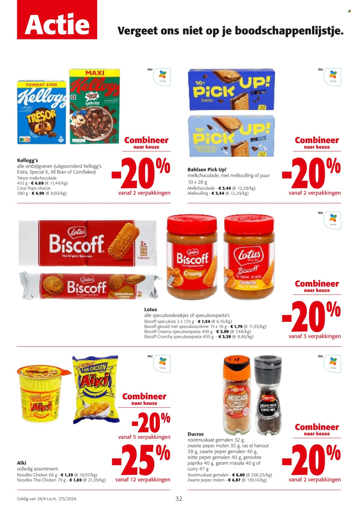 thumbnail - Catalogue Colruyt - 24/04/2024 - 07/05/2024 - Produits soldés - speculoos, Kellogg's, Lotus, Coco Pops, curry. Page 32.