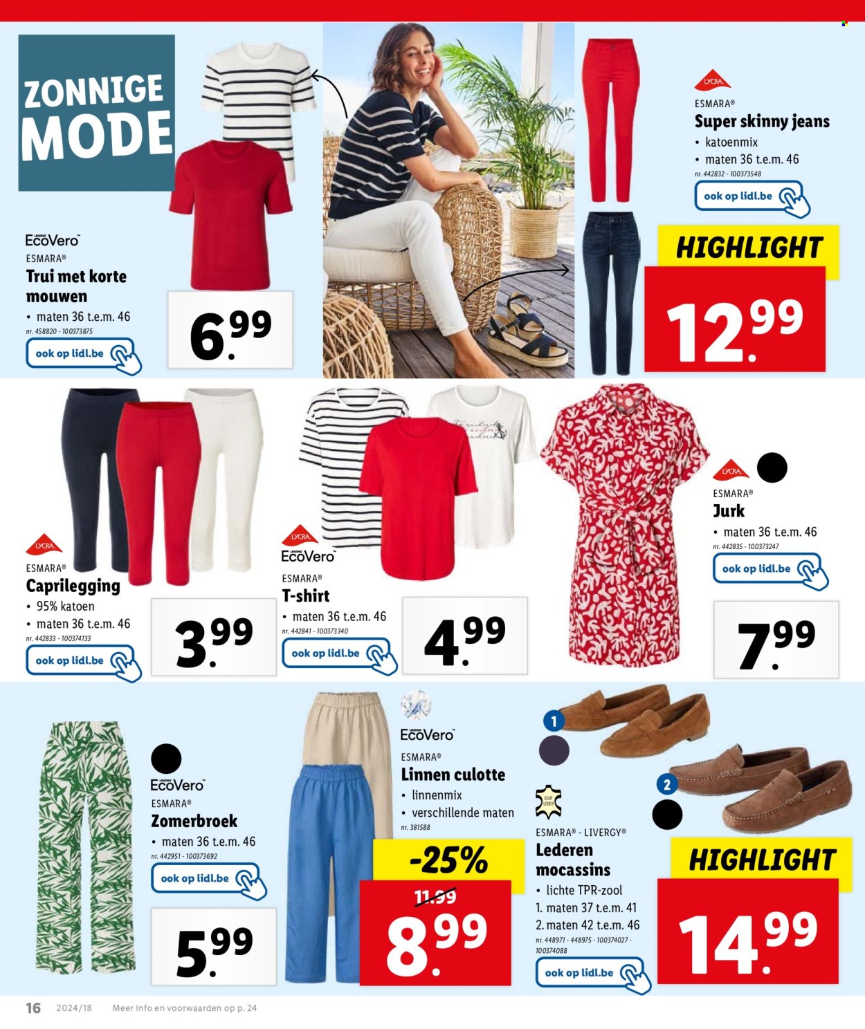 thumbnail - Catalogue Lidl - 02/05/2024 - 07/05/2024 - Produits soldés - mocassins, culotte, jeans, t-shirt. Page 22.