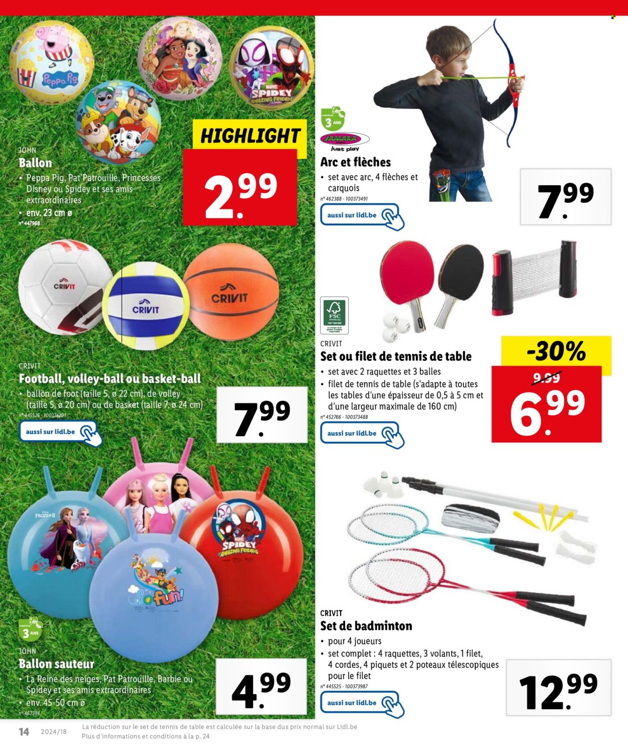 thumbnail - Catalogue Lidl - 02/05/2024 - 07/05/2024 - Produits soldés - Disney, basket, ballon, jouet. Page 16.