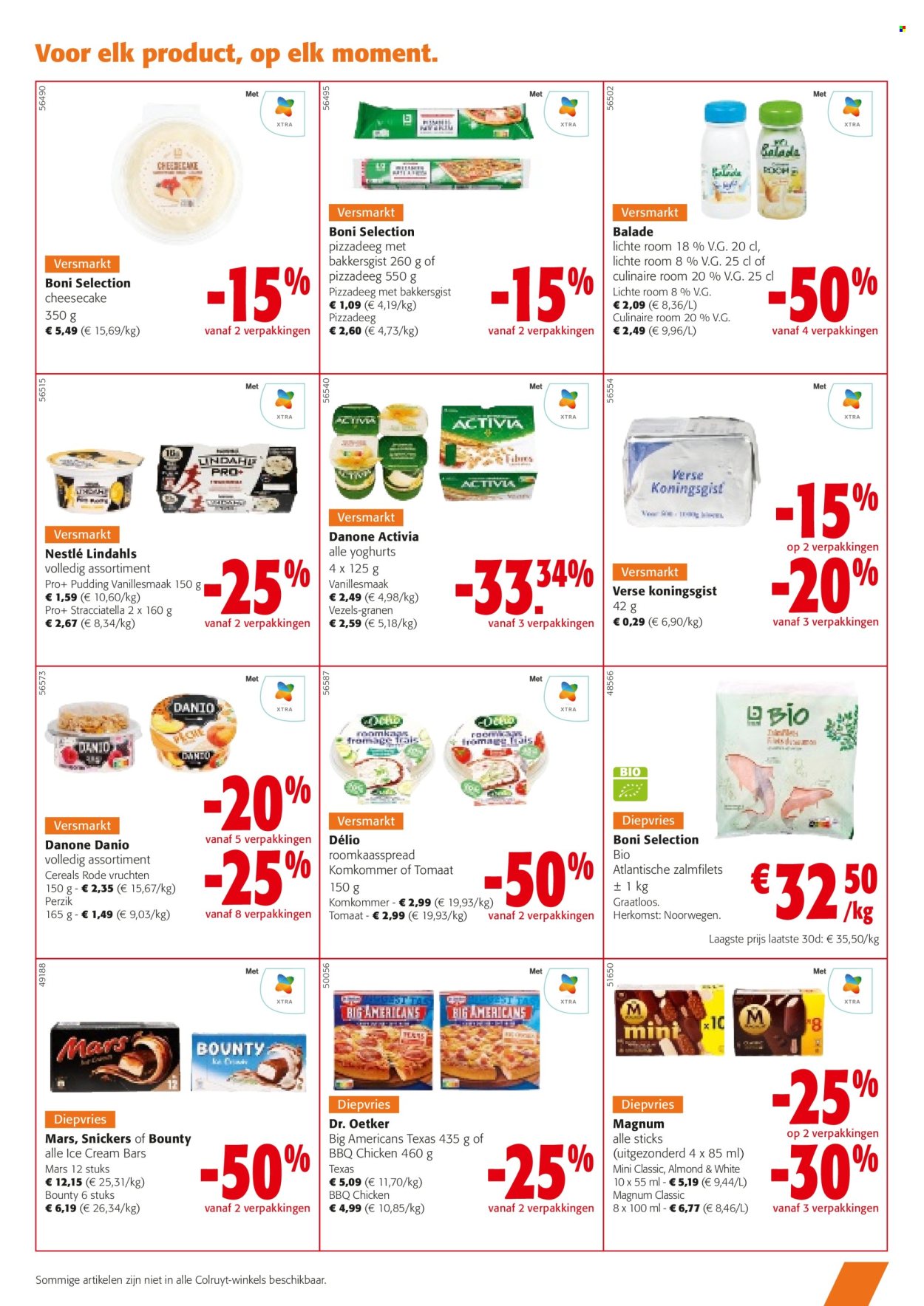 thumbnail - Catalogue Colruyt - 24/04/2024 - 07/05/2024 - Produits soldés - cheesecake, Boni, yaourt, Danone, Nestlé, pudding, Magnum, Activia. Page 9.