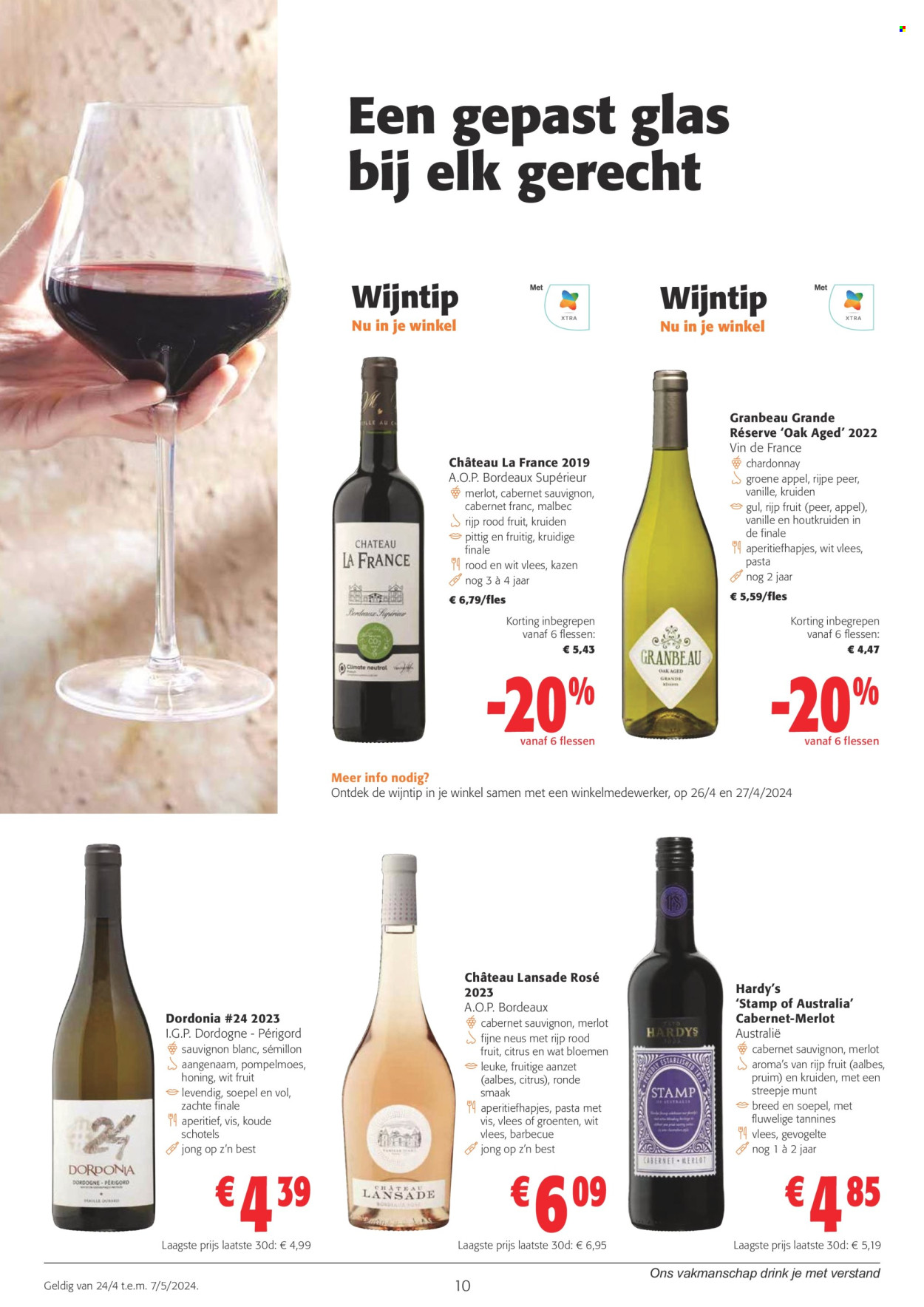 thumbnail - Catalogue Colruyt - 24/04/2024 - 07/05/2024 - Produits soldés - vin blanc, vin rouge, vin, Bordeaux, alcool, Cabernet Sauvignon, barbecue, Sauvignon Blanc. Page 10.