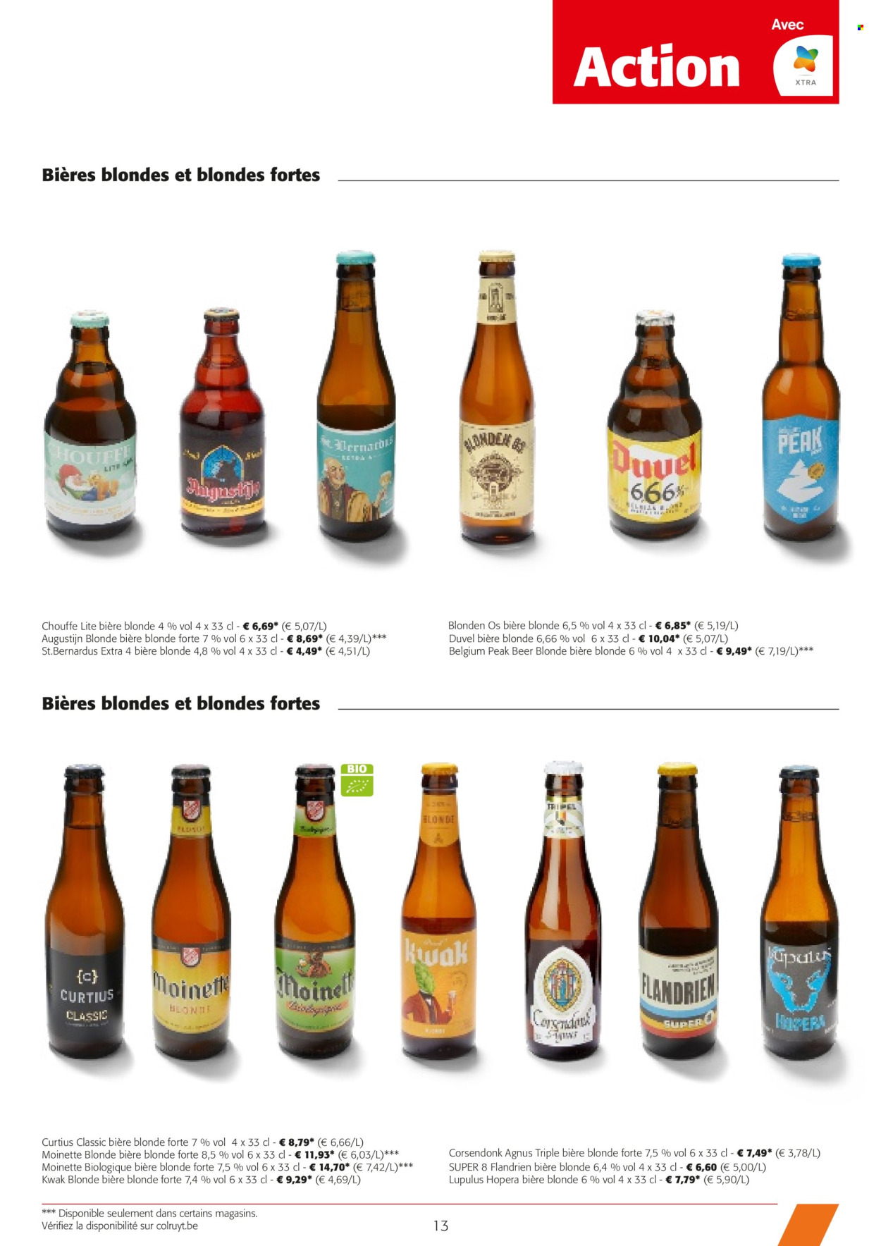 thumbnail - Catalogue Colruyt - 24/04/2024 - 07/05/2024 - Produits soldés - alcool, bière, bière blonde, Kwak. Page 13.
