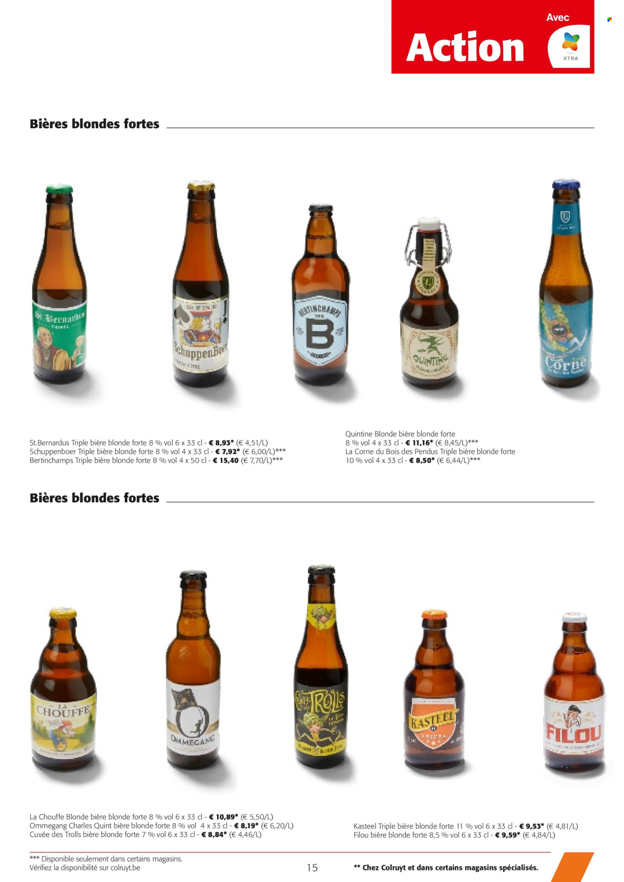 thumbnail - Catalogue Colruyt - 24/04/2024 - 07/05/2024 - Produits soldés - alcool, bière, bière blonde. Page 15.