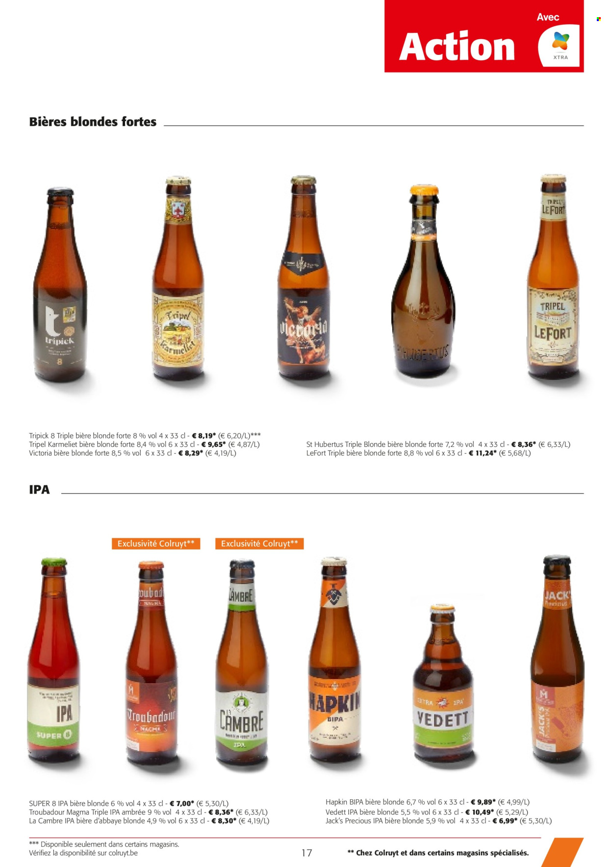 thumbnail - Catalogue Colruyt - 24/04/2024 - 07/05/2024 - Produits soldés - alcool, bière, bière blonde. Page 17.