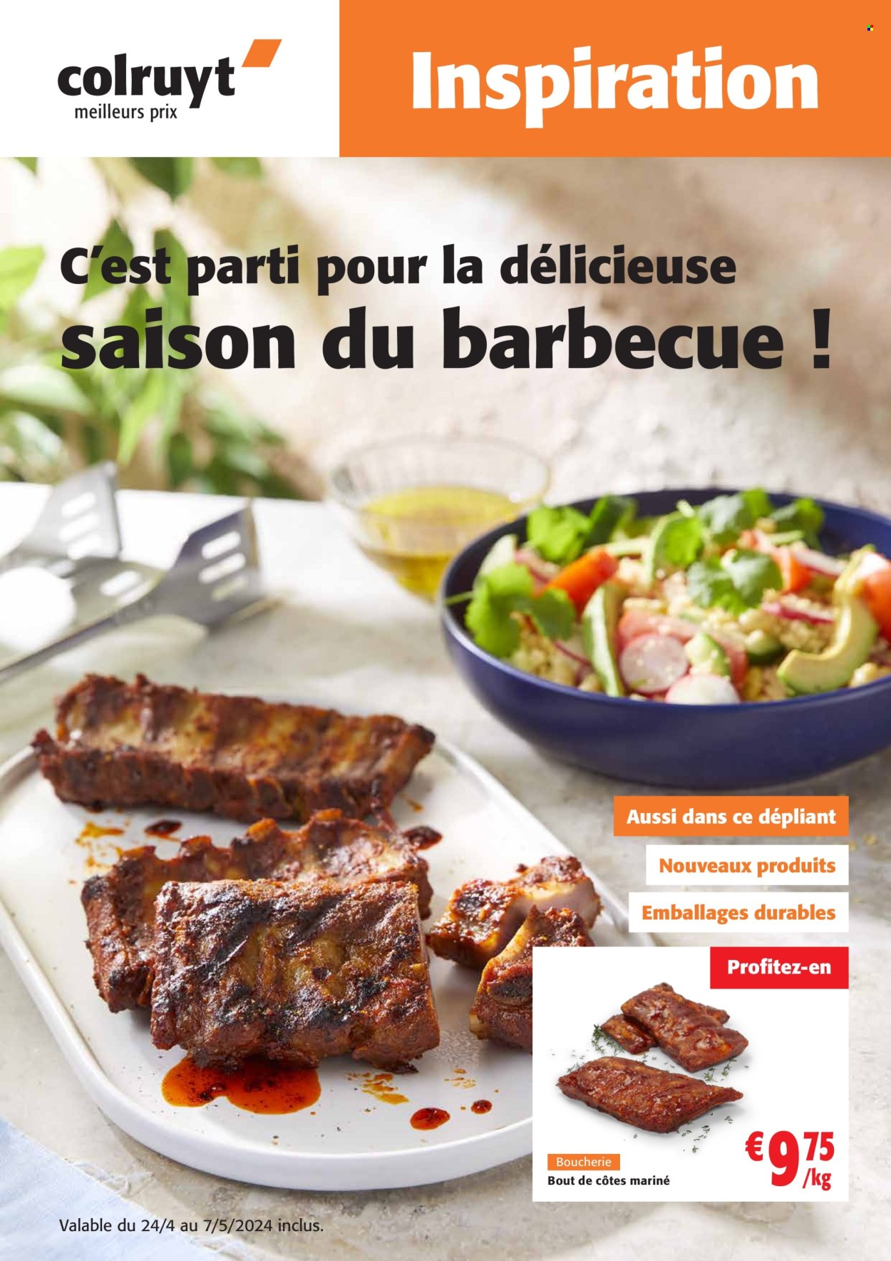 thumbnail - Catalogue Colruyt - 24/04/2024 - 07/05/2024 - Produits soldés - barbecue. Page 1.