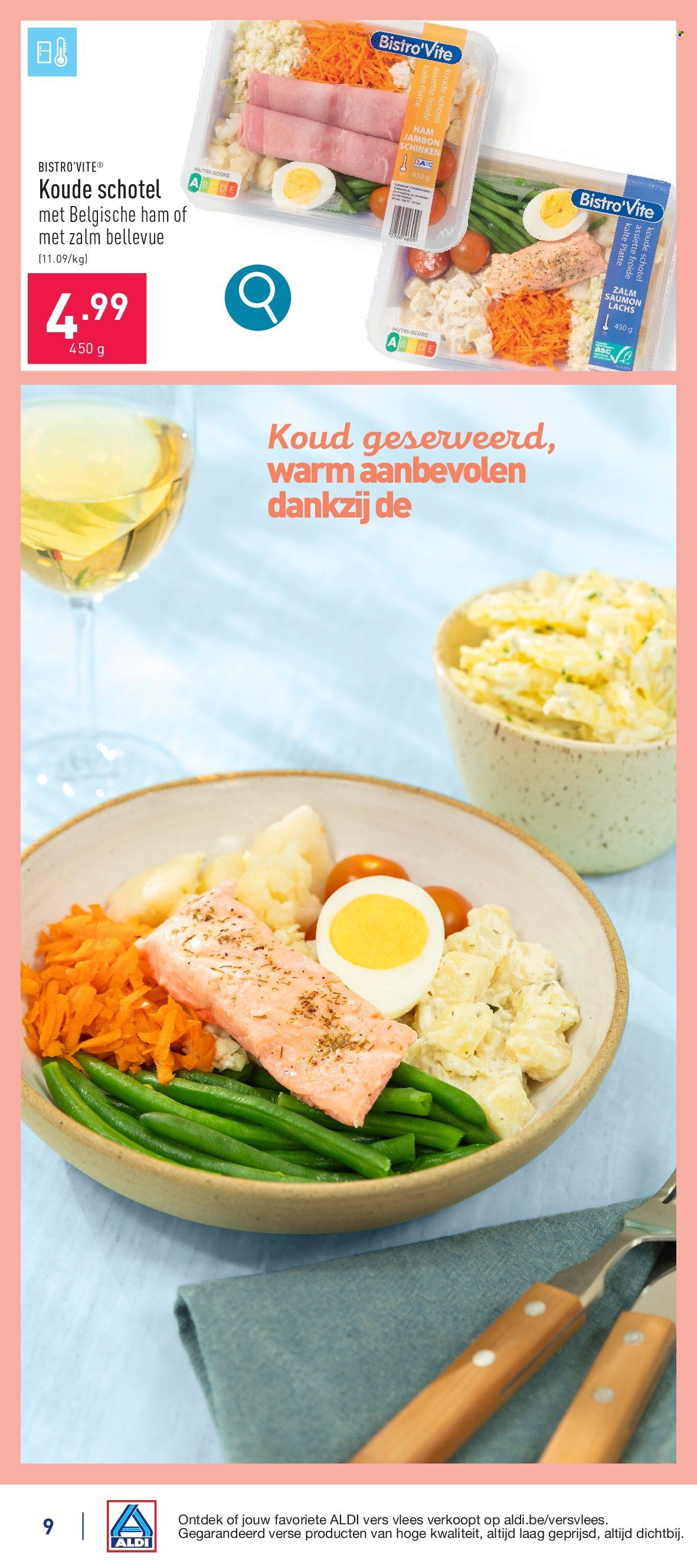 thumbnail - Catalogue ALDI - 27/04/2024 - 04/05/2024 - Produits soldés - saumon, jambon, assiette. Page 9.