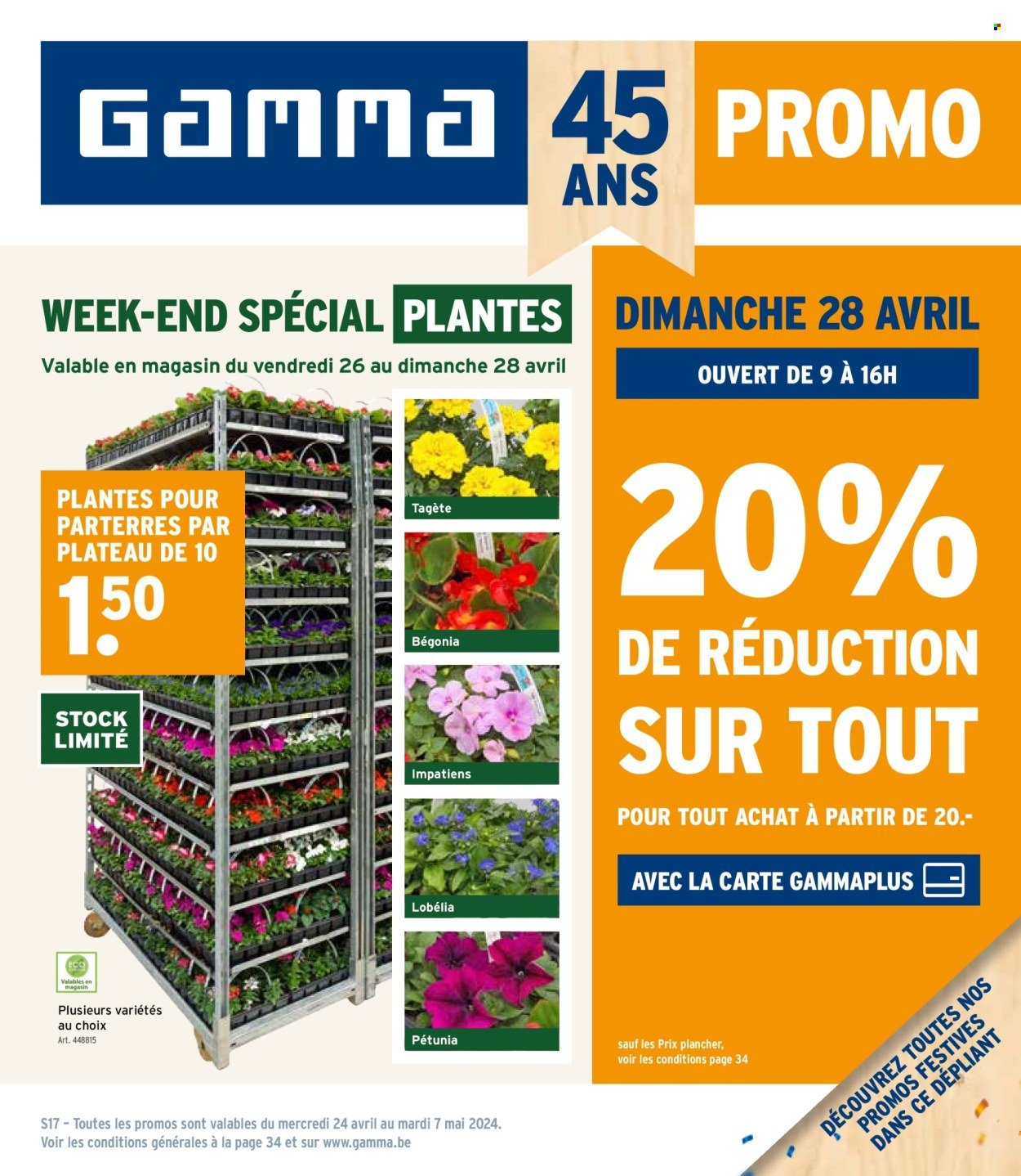 thumbnail - Catalogue Gamma - 24/04/2024 - 07/05/2024 - Produits soldés - plancher. Page 1.