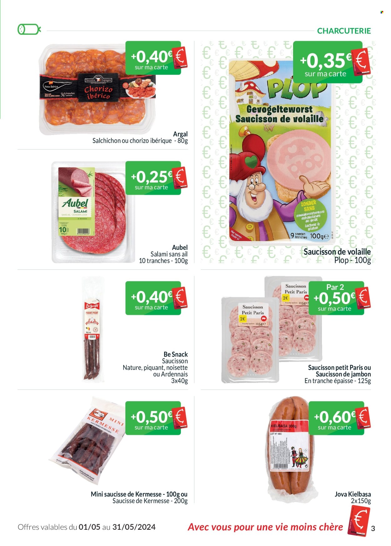 thumbnail - Catalogue Intermarché - 01/05/2024 - 31/05/2024 - Produits soldés - ail, jambon, salami, charcuterie, saucisse, saucisson. Page 3.