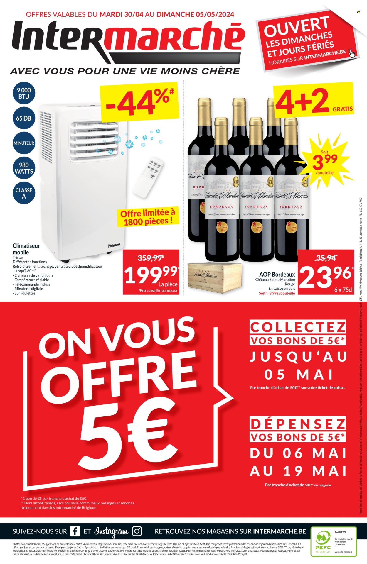 thumbnail - Catalogue Intermarché - 30/04/2024 - 05/05/2024 - Produits soldés - Bordeaux, sacs poubelles, climatiseur, ventilateur. Page 16.