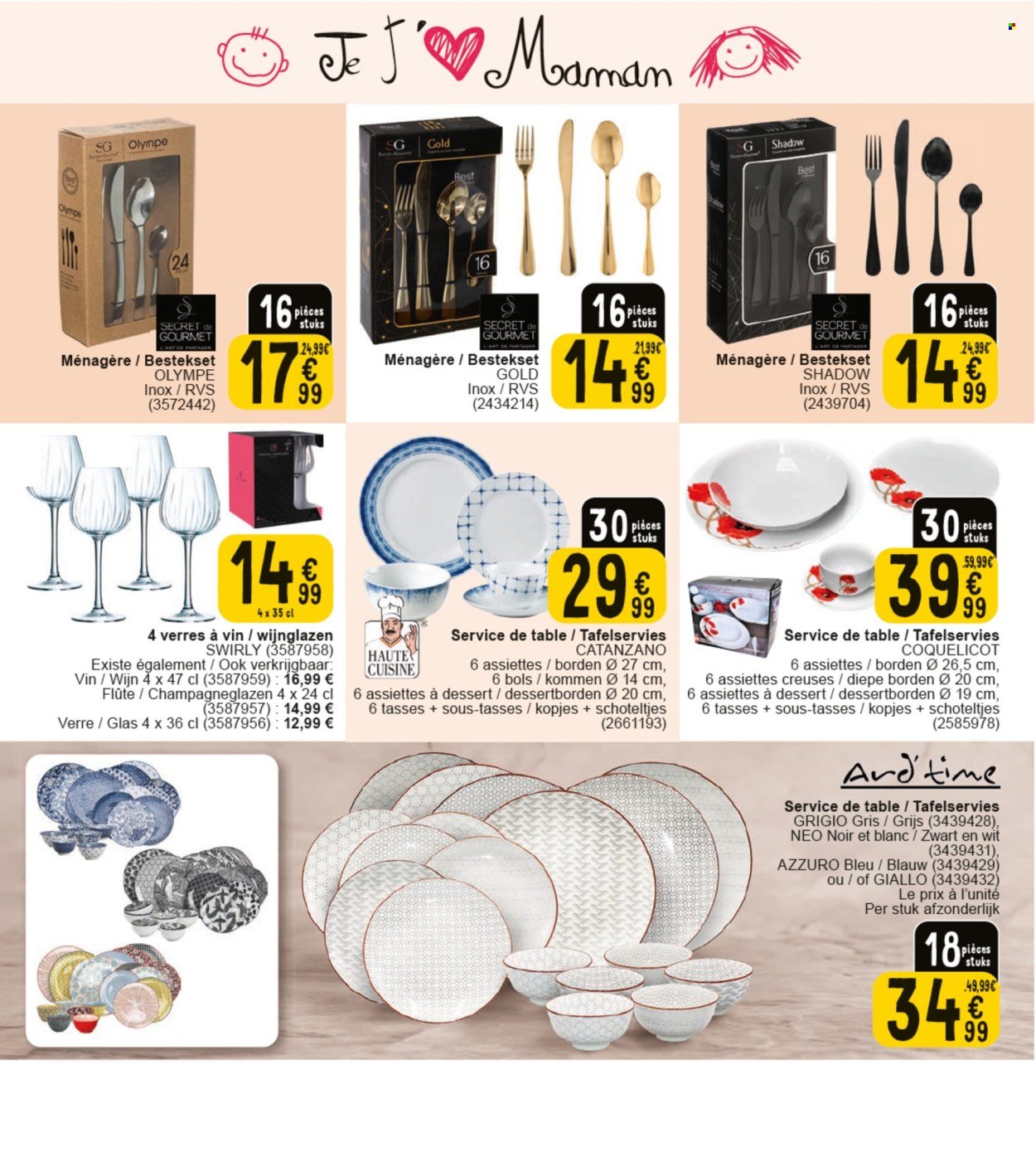thumbnail - Catalogue Cora - 30/04/2024 - 13/05/2024 - Produits soldés - assiette, ménagère, verre, service de table. Page 13.