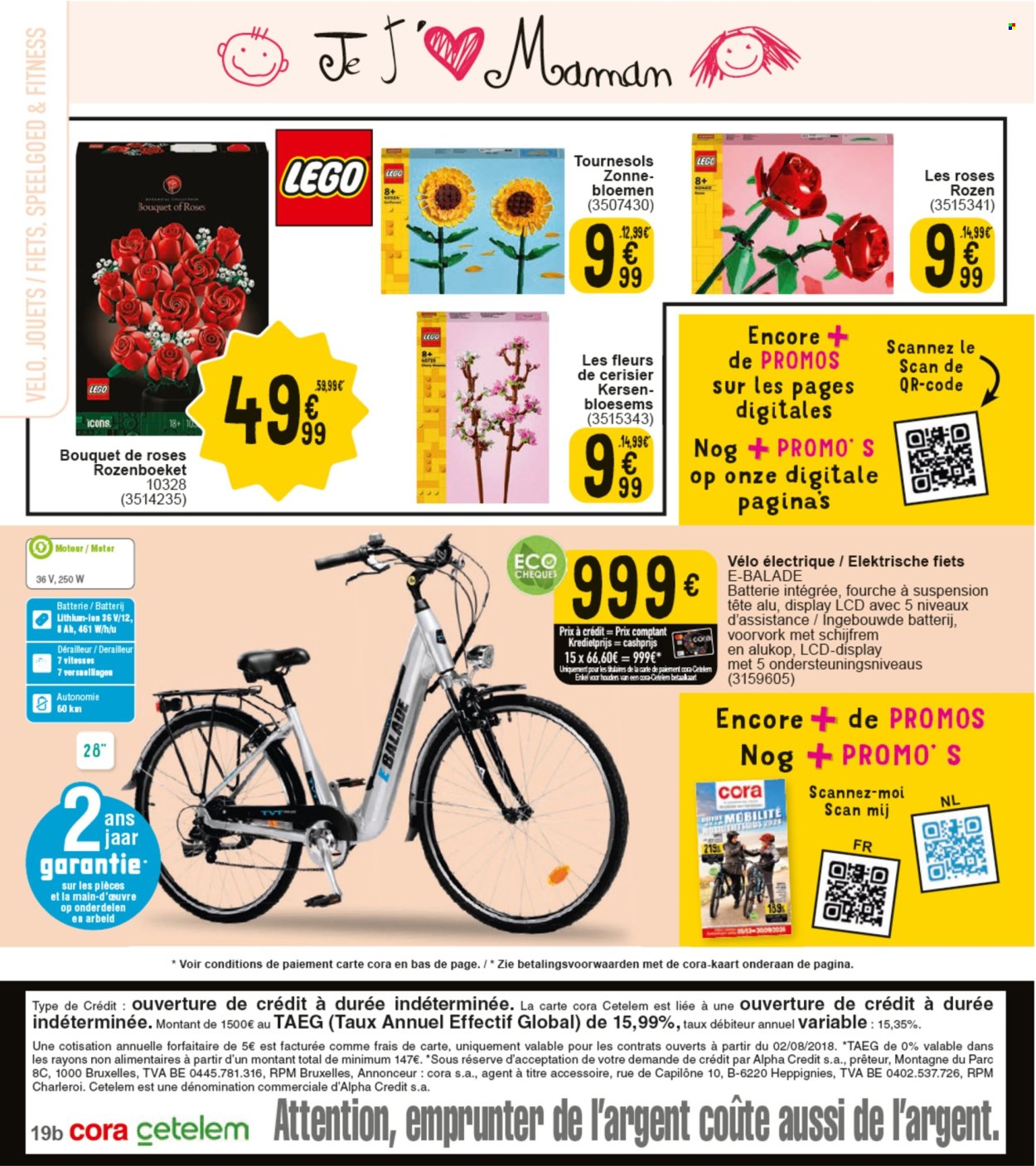 thumbnail - Catalogue Cora - 30/04/2024 - 13/05/2024 - Produits soldés - Lego, jouet, fleur, bouquet. Page 19.