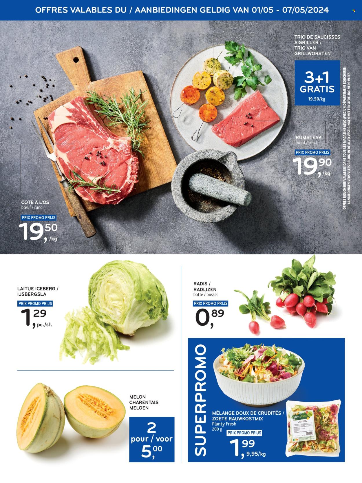 thumbnail - Catalogue Alvo - 24/04/2024 - 07/05/2024 - Produits soldés - salade, radis, iceberg, melon, saucisse. Page 5.