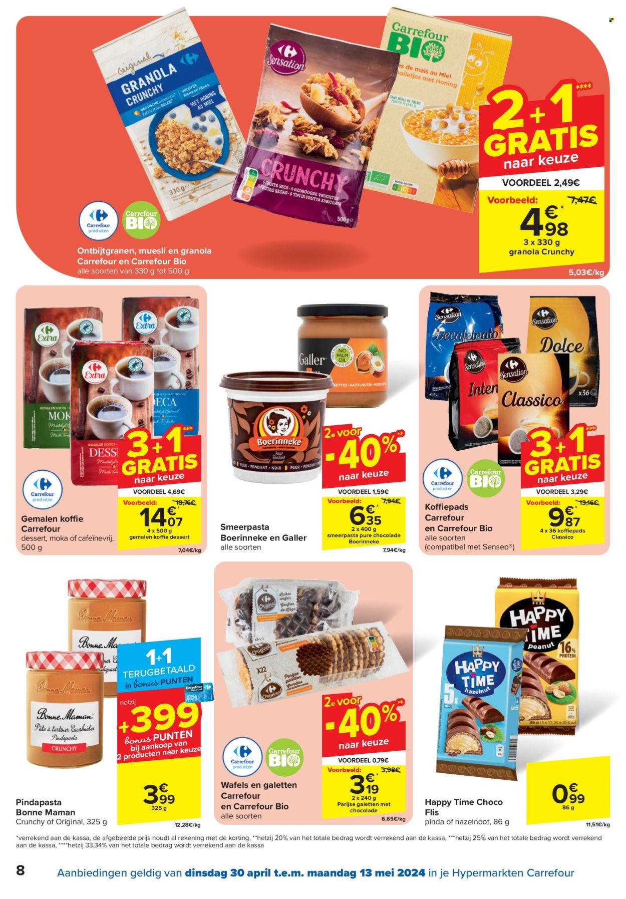 thumbnail - Catalogue Carrefour hypermarkt - 30/04/2024 - 13/05/2024 - Produits soldés - dessert, granola, müsli, céréales, Senseo. Page 8.