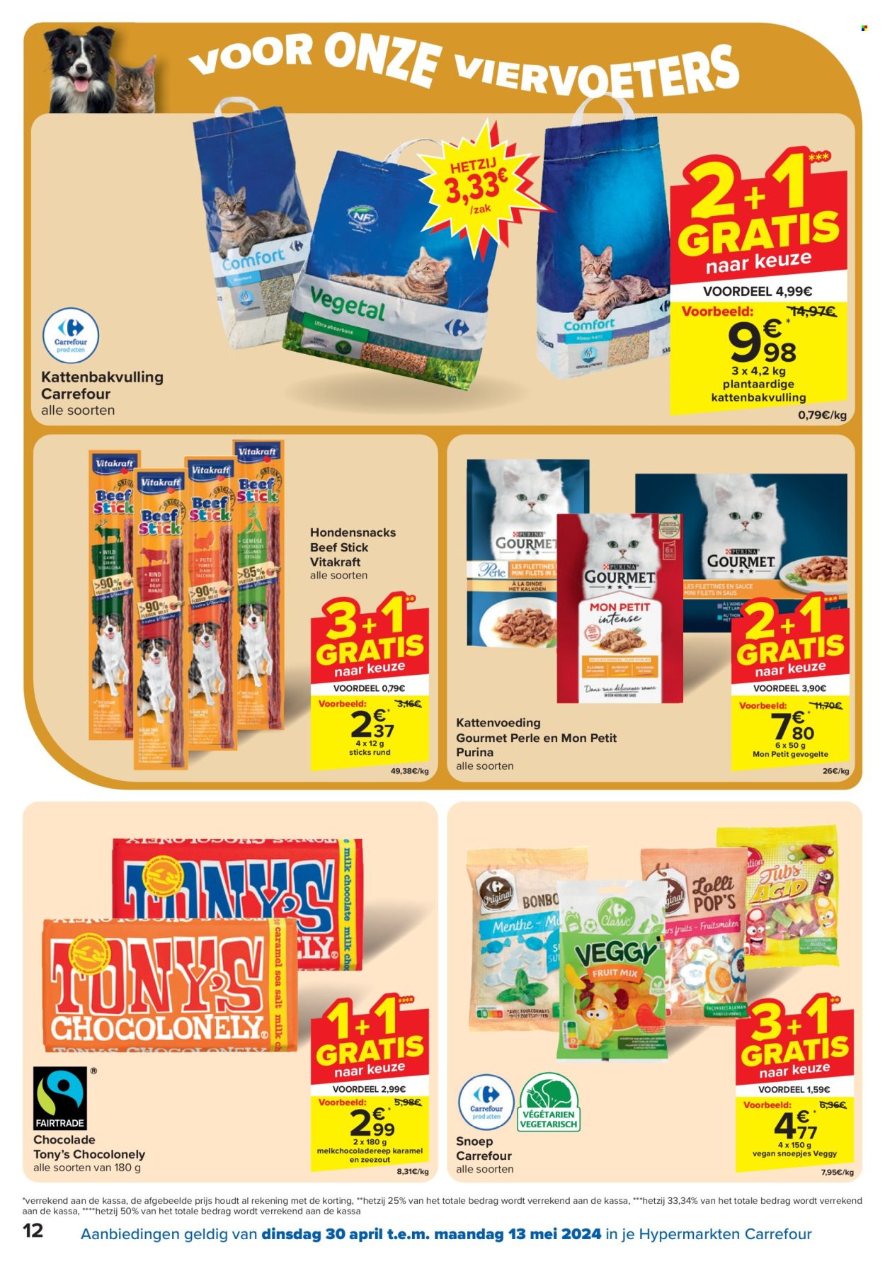 thumbnail - Catalogue Carrefour hypermarkt - 30/04/2024 - 13/05/2024 - Produits soldés - Vitakraft, Purina. Page 12.