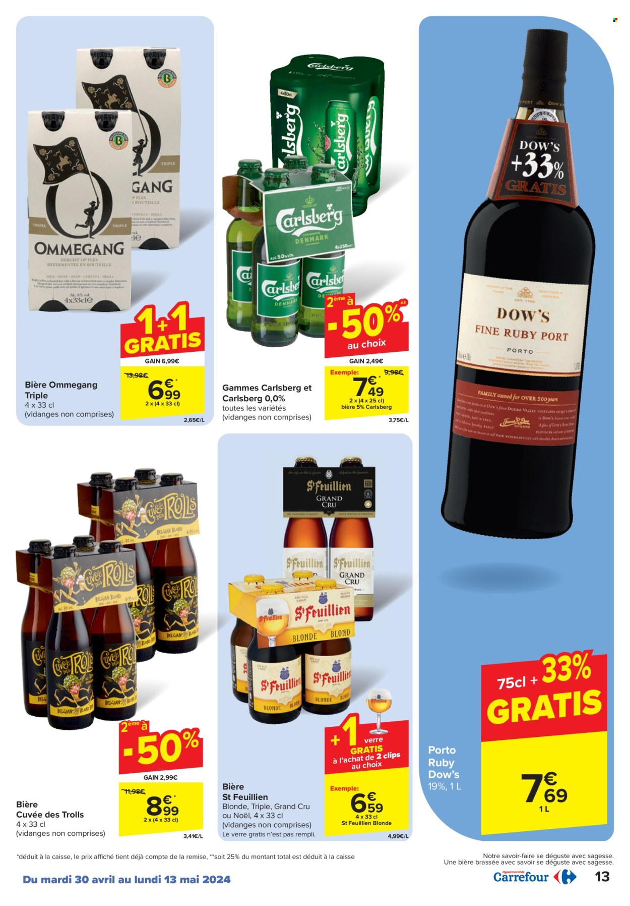 thumbnail - Catalogue Carrefour hypermarkt - 30/04/2024 - 13/05/2024 - Produits soldés - Porto rouge, verre. Page 13.