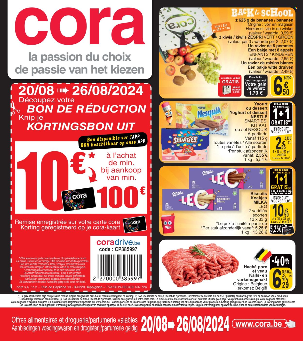 Catalogue Cora - 20/08/2024 - 26/09/2024. Page 1