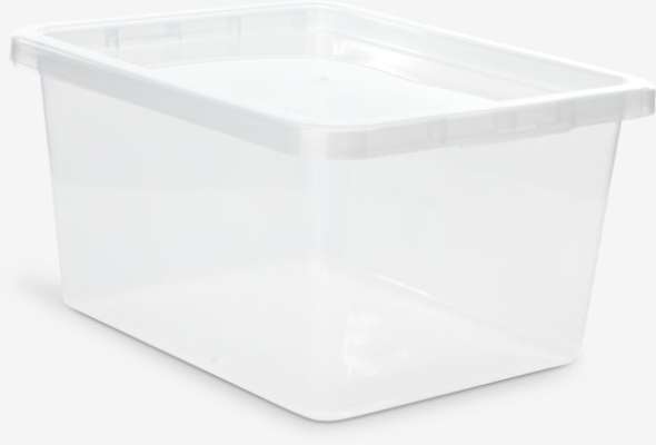 Boîte de rangement BASIC BOX 20L a/couvercle transparent