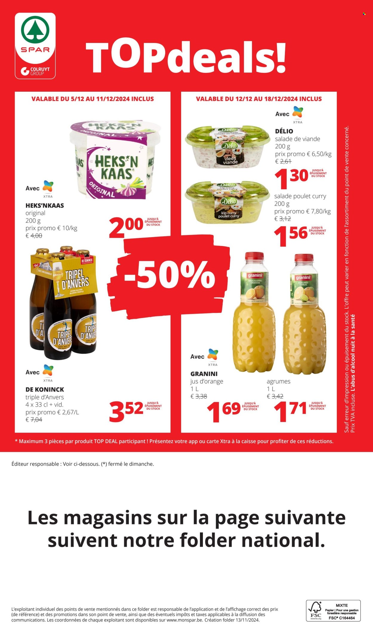 Catalogue SPAR - 05/12/2024 - 18/12/2024. Page 1