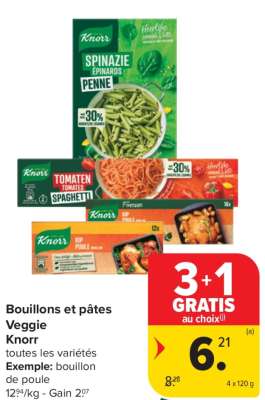 Bouillons et pâtes Veggie Knorr