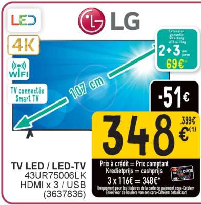 LG TV LED / LED-TV 43UR75006LK