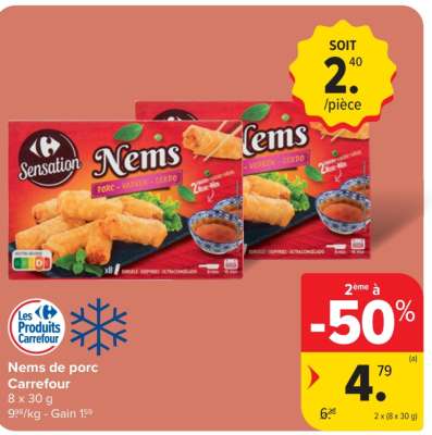 Nems de porc Carrefour