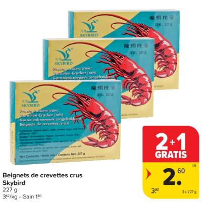 Beignets de crevettes crus Skybird