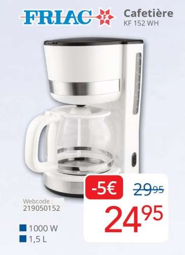 FRIAC Cafetière KF 152 WH