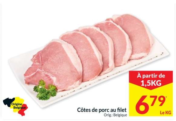 Côtes de porc au filet