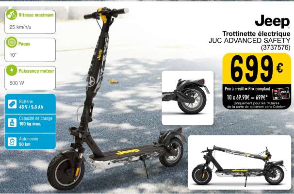 Jeep Trottinette électrique JUC ADVANCED SAFETY