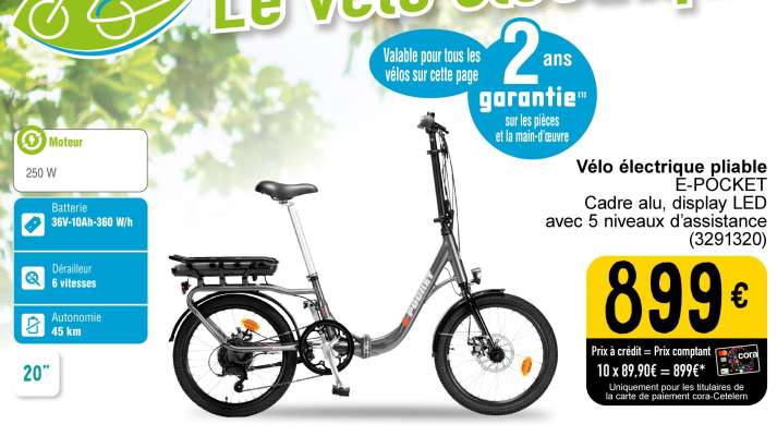 Vélo électrique pliable E-POCKET