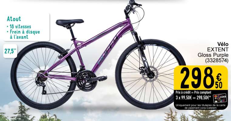 Vélo EXTENT Gloss Purple